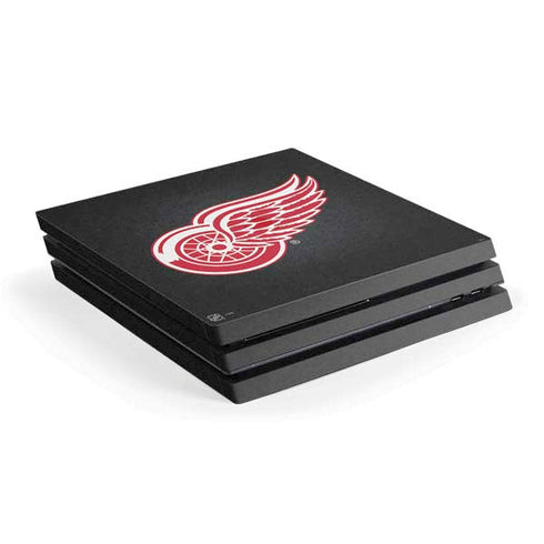 NHL Detroit Red Wings Black Background PS4 Pro Console Skin
